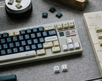 Anime Themed Keycaps for Mechanical Keyboard,Umamusume Manhattan Cafe Cat Keys,OEM Profile Custom Keycap Set,Gift for Racing Derby Fans