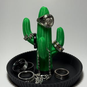 Cactus Jewelry Tray, Ring Holder, Cacti Customized Jewelry Holder, Eco-Friendly Home Decor, Jewelry Holder, Ring Tree, Minimalist