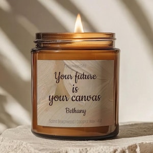 Motivational Costume Jar Candle, Hand-Poured Jar Candle, Creative Energy Candle, Inspirational Gift for Creatives, Law of Attraction Candle