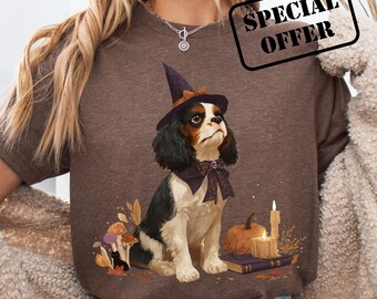 Halloween Cavalier King Charles Spaniel PNG, Straszna sztuka psa (Pobieranie cyfrowe)