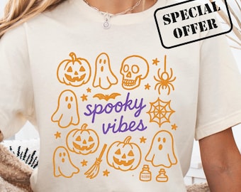 Spooky Halloween PNG: Ghost, Pumpkin, Witchy Design (Digital Download)