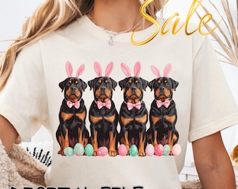 Easter Rottweiler Dogs PNG: Dog Lover Digital Design (Digital Download)