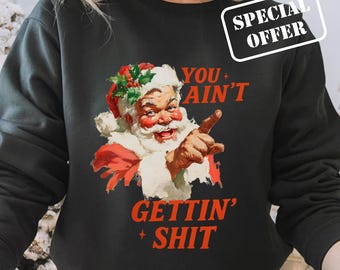 Funny Santa Christmas PNG, Adult Humor Design (Digital Download)