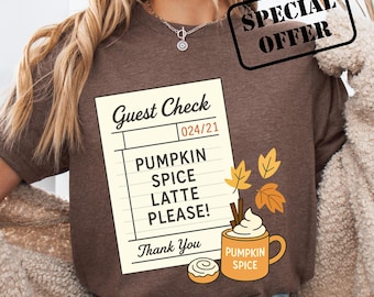 Pumpkin Spice Latte Shirt Design: Fall Coffee PNG (Digital Download
