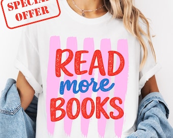 Read More Books PNG, Bookish Graphic Design (Digital Download)