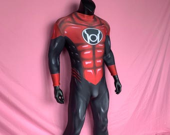 レッドランタン隊コスチュームボディスーツ グリーンランタン コスプレ