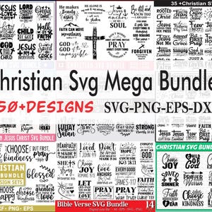 Christian Svg Mega Bundle, Scripture Bundle, Bible Verse Svg, Religious Svg Bundle, Jesus Svg, God Svg, Faith svg Bundle, Christian Svg file