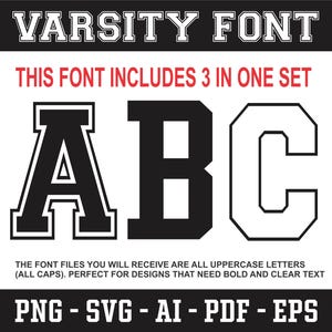 Varsity Font Svg, Sports Alphabet Svg, Jersey Letters, Varsity College Font, Varsity alphabet svg,Football Svg,DXF,PNG,