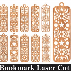 Bookmark Laser Cut, Laser Cut File, Bookmark Svg Cricut, Cutting Machine Files, Glowforge Svg, Digital Download.