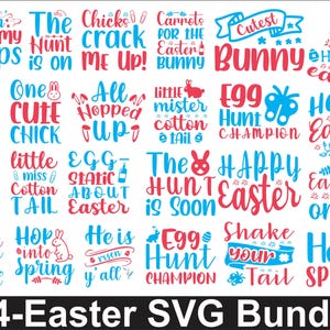 Easter SVG Bundle, Happy Easter SVG, Easter Bunny SVG, Easter Hunting Squad svg, Easter Shirts, Easter for Kids, Cut File Cricut, Silhouette