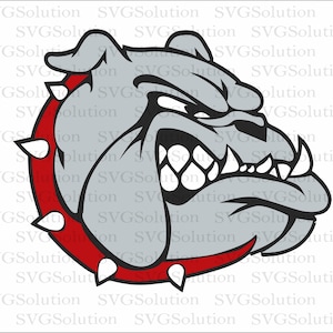 Mascotte de bouledogue | Téléchargement numérique | .PNG .SVG | Prêt pour le circuit | Prêt pour la sublimation