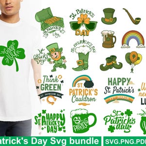 St. Patrick&#39;s Day Svg bundle, Lucky Svg, Happy St Patricks Day Svg, Lucky Shirt Svg, Clover Svg, Irish Shirt Svg, St. Patrick&#39;s sweatshirts