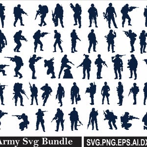 Military SVG Bundle, Soldier Clipart, Military Cut Files, Soldiers Svg, Army Svg, Soldiers Silhouette, Military Silhouette, Military Svg,Png