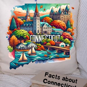 Ensemble de cliparts pour l'État du Connecticut, graphismes personnalisables (téléchargement numérique)