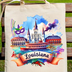 Louisiana ClipArt, Bayou State Graphics, Mardi Gras, Bourbon Street (PNG SVG JPG)