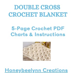 Double Cross Blanket Crochet Pattern PDF, Easy Crochet Throw Pattern, Textured Afghan Blanket, Instant Download, DIY Home Decor Gift Idea.