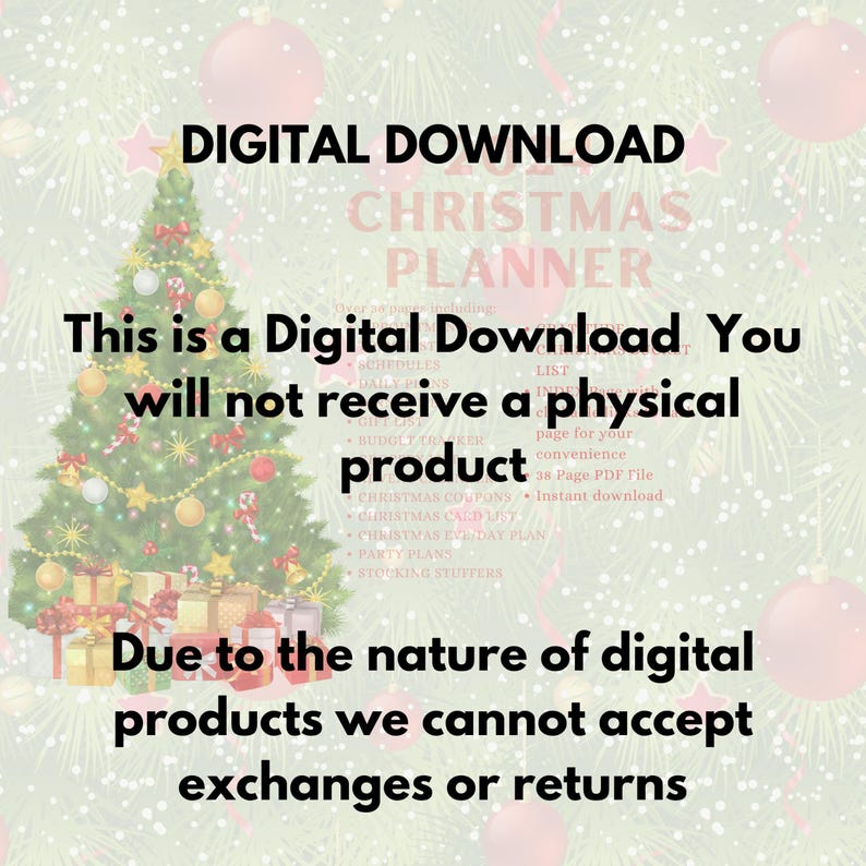 2024 Christmas Planner PDF for Holiday Organization. Printable Planner