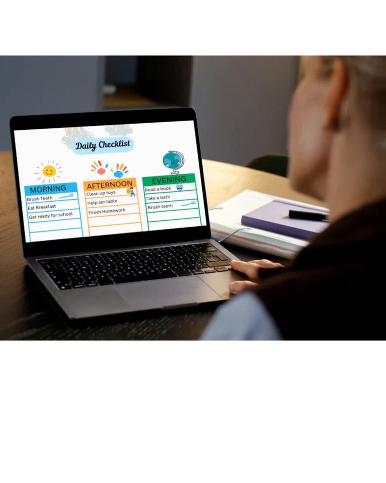 Kid's Daily Routine Chart | Editable Planner (digital PDF) - Etsy