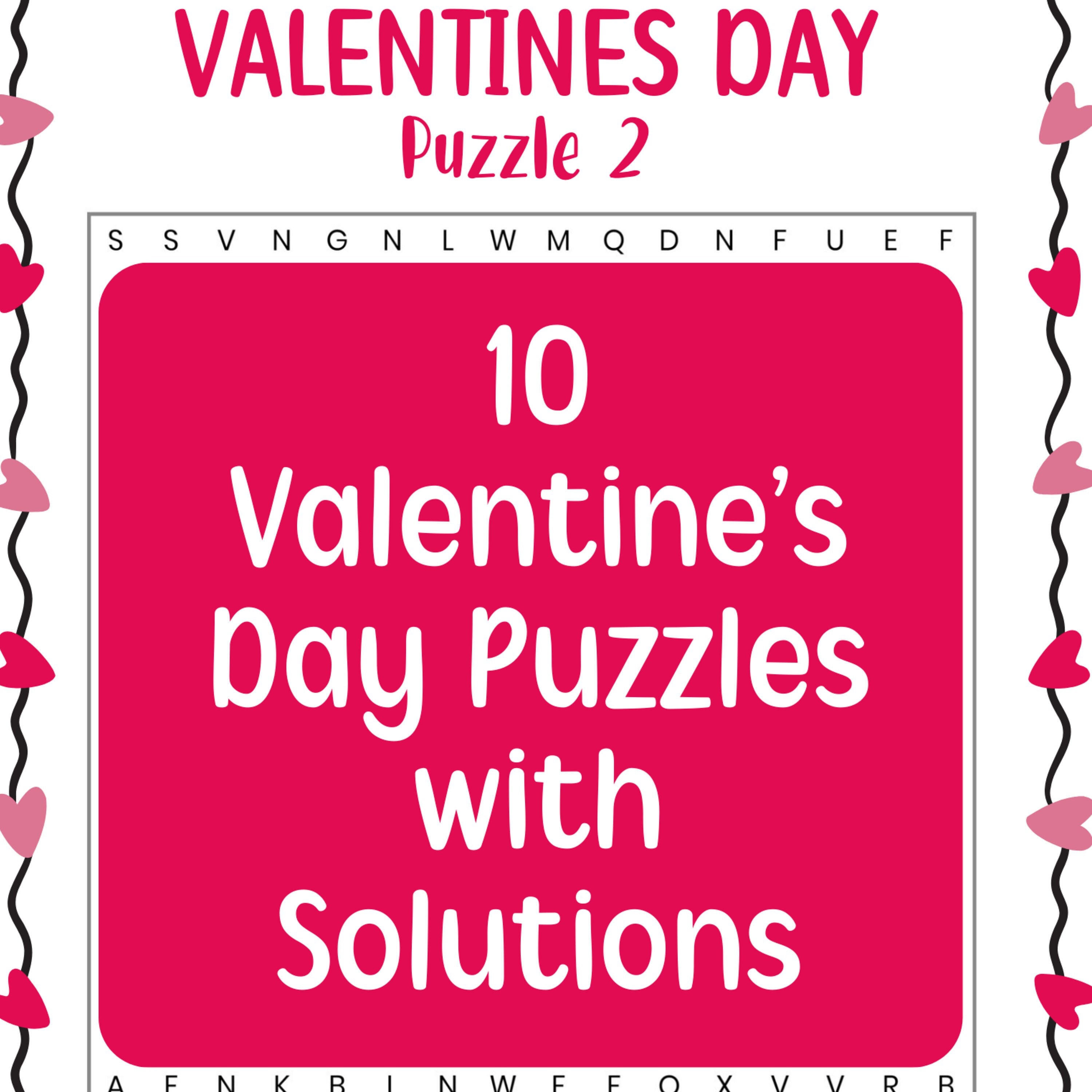 Valentines Day Word Find. Pages of Heart Invoking Puzzles for Kids ...