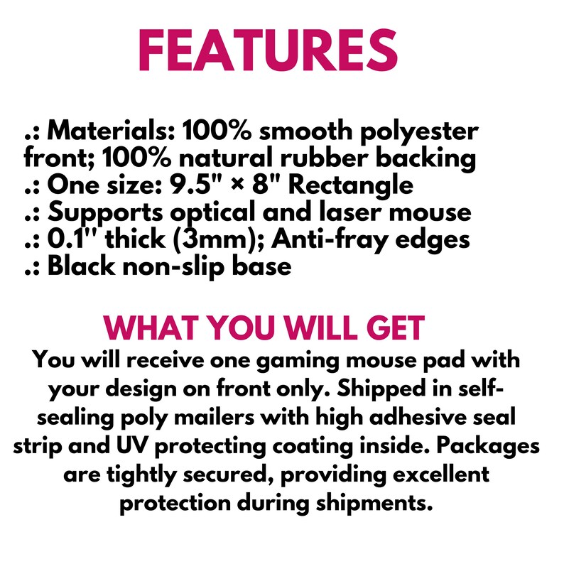 Gaming Mouse Pad. Floral Personalized Desk Mat With Custom Name in