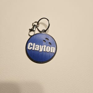 Personalized 3D Printed Bowling Ball Keychain – Custom Name & Colors, Unique Gift for Bowlers, Bowling Team Favor