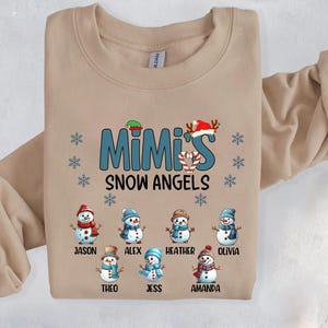 Mimi Christmas Sweatshirt with Grandkids Names, Personalized Mimi Grandkids Custom Grandma Sweatshirt, Gift for Mimi, Gift for Grandma