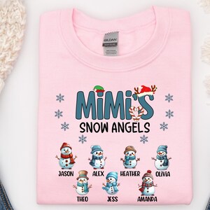 Custom Mimi Christmas Sweatshirt with Grandkids Names, Personalized Mimi Grandkids Custom Grandma Sweatshirt,Gift for Mimi, Gift for Grandma