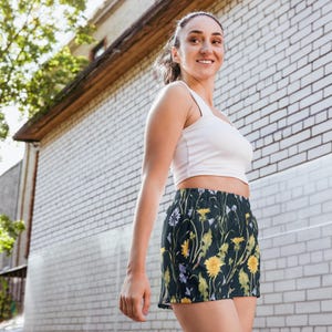 Zwem- en sportshorts met bloemenpatroon, zwemshorts, zomer, 2025, badmode, zwemoutfit, bloemen, bloemenpatroon, bikini, mix en match, boho