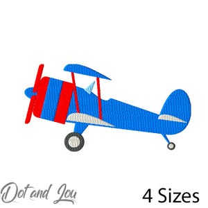 Diseño de bordado de avión, diseño de bordado de transporte, diseño de bordado de vehículo, diseño de bordado para niños, descarga instantánea en 4 tamaños