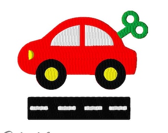 Toy Car Machine Embroidery Design in 3 Sizes