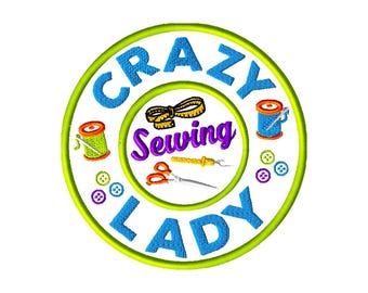 Sewing Machine Embroidery Design: Word Art Instant Download Files (5 Sizes)