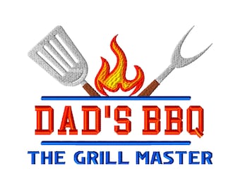 Dad Machine Embroidery Design: Instant Download Files (5 Sizes)