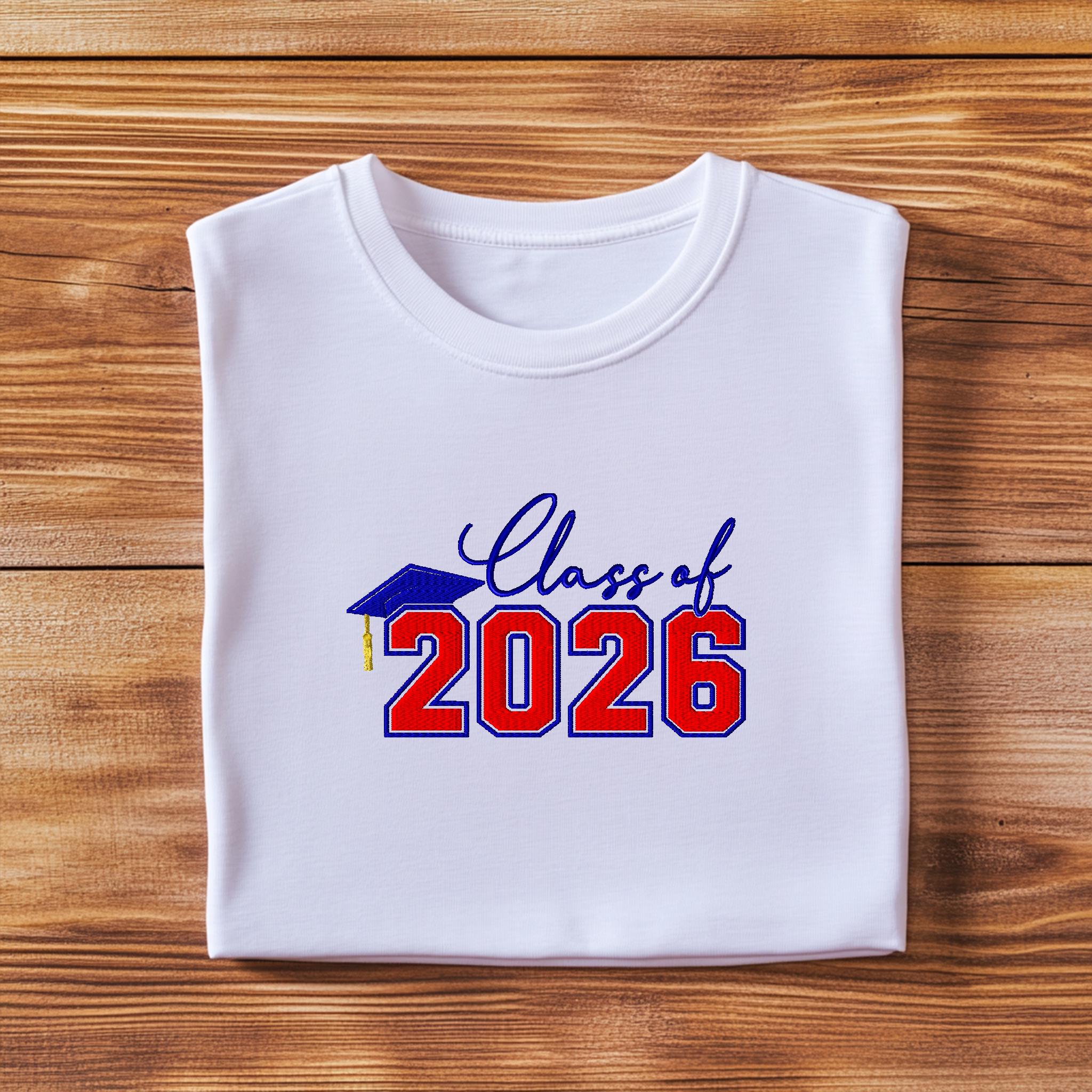 Class of 2026 Graduation Machine Embroidery Design: Instant Download (5 ...