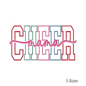 Cheer Mama Machine Embroidery Design: Sports Instant Download Embroidery Files (5 Sizes).