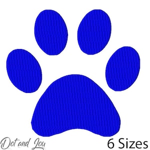 Dog Paw Print Machine Embroidery Design in 6 Sizes