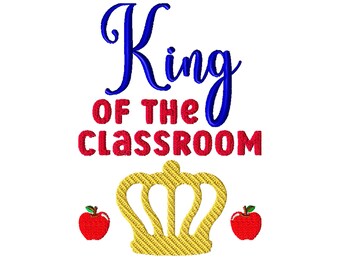 Teacher Gift Machine Embroidery Design: School Word Art Instant Download Embroidery Files (5 Sizes).