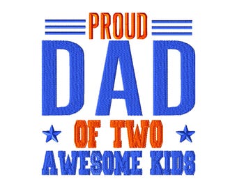 Dad Machine Embroidery Design: Word Art Instant Download Embroidery Files (5 Sizes)