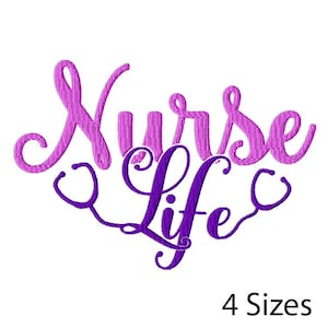Nurse Life Embroidery Design, Machine Embroidery Design, Medical Embroidery Design, Hospital Embroidery Design, Machine Embroidery Design