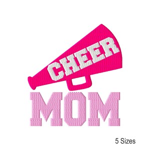 Cheer Mom Machine Embroidery Design: Sports Instant Download (5 Sizes).