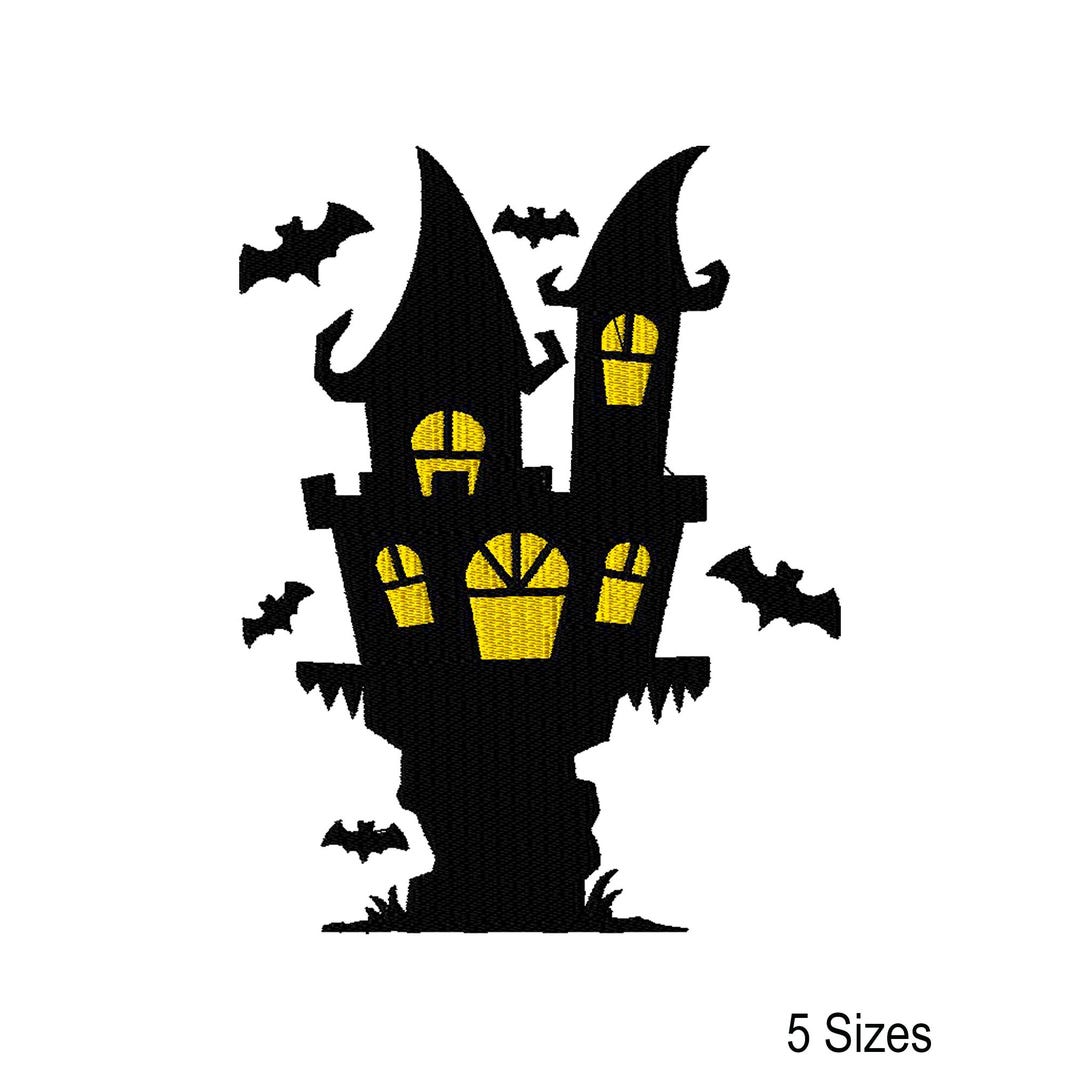 Haunted House Halloween Machine Embroidery Design: Instant Download (5 ...