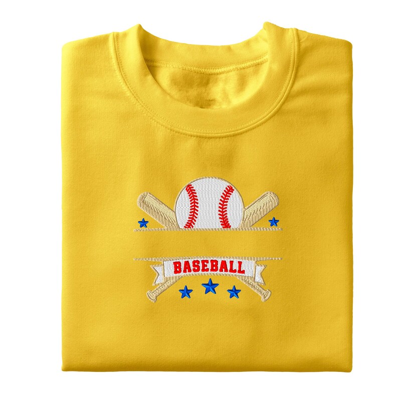 Baseball Split Monogram Embroidery Design: Sports Instant Download Files (5 Sizes) image 7