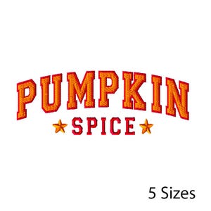 Pumpkin Spice Machine Embroidery Design: Fall Autumn Pattern (Instant Download)