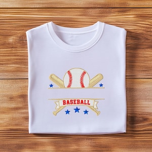 Baseball Split Monogram Embroidery Design: Sports Instant Download Files (5 Sizes) image 9