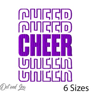 Cheer Embroidery Design, Sports Font (Instant Download)