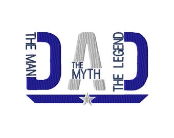 Dad Machine Embroidery Design: Father’s Day Instant Download Files (5 Sizes)