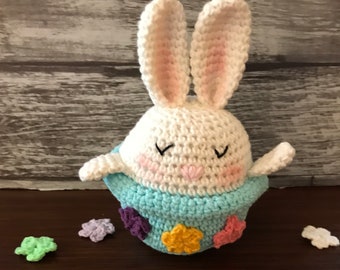 Bunny Rabbit in a Hat - Aqua