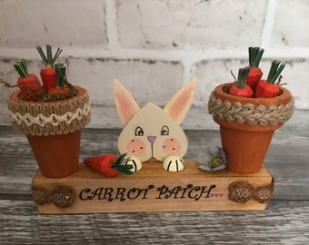 Carrot Patch - Wooden Shelf Sitter