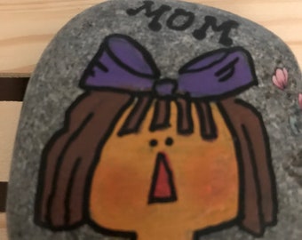 MAKE AN OFFER Mom - Hand painted Rock