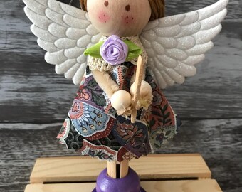 Lladro Flowers of Peace 1867 RARE Angel Girl Basket Dove Piece