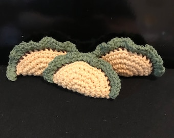 Crochet Taco -Cat Toys Set of 3 in plastic container